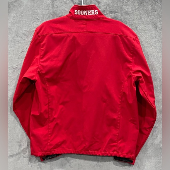 Oklahoma Sooners Tahoe Pass Jacket Mens L Red Black Zip Up SEC College Football - Picture 10 of 13